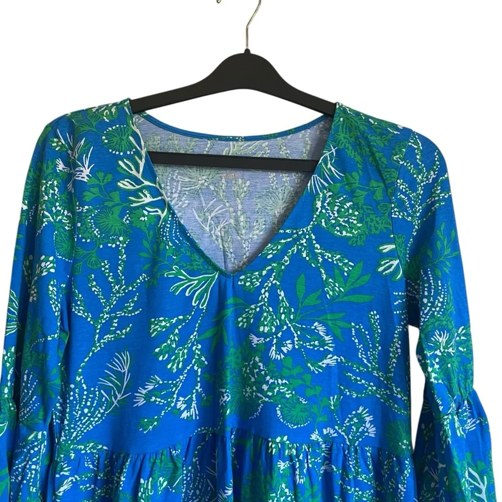 Lilly Pulitzer Jannie V-Neck A-Line Dress Briny Blue A Bit Salty print swing fit - Picture 5 of 12